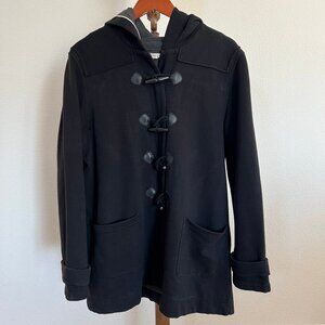 Coldwater Creek Women's Size XL(18) Black Hooded Toggle Coat